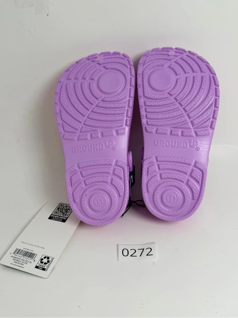 Girls Sparkle Lilac Slip-On Clog with Adjustable Heel Strap